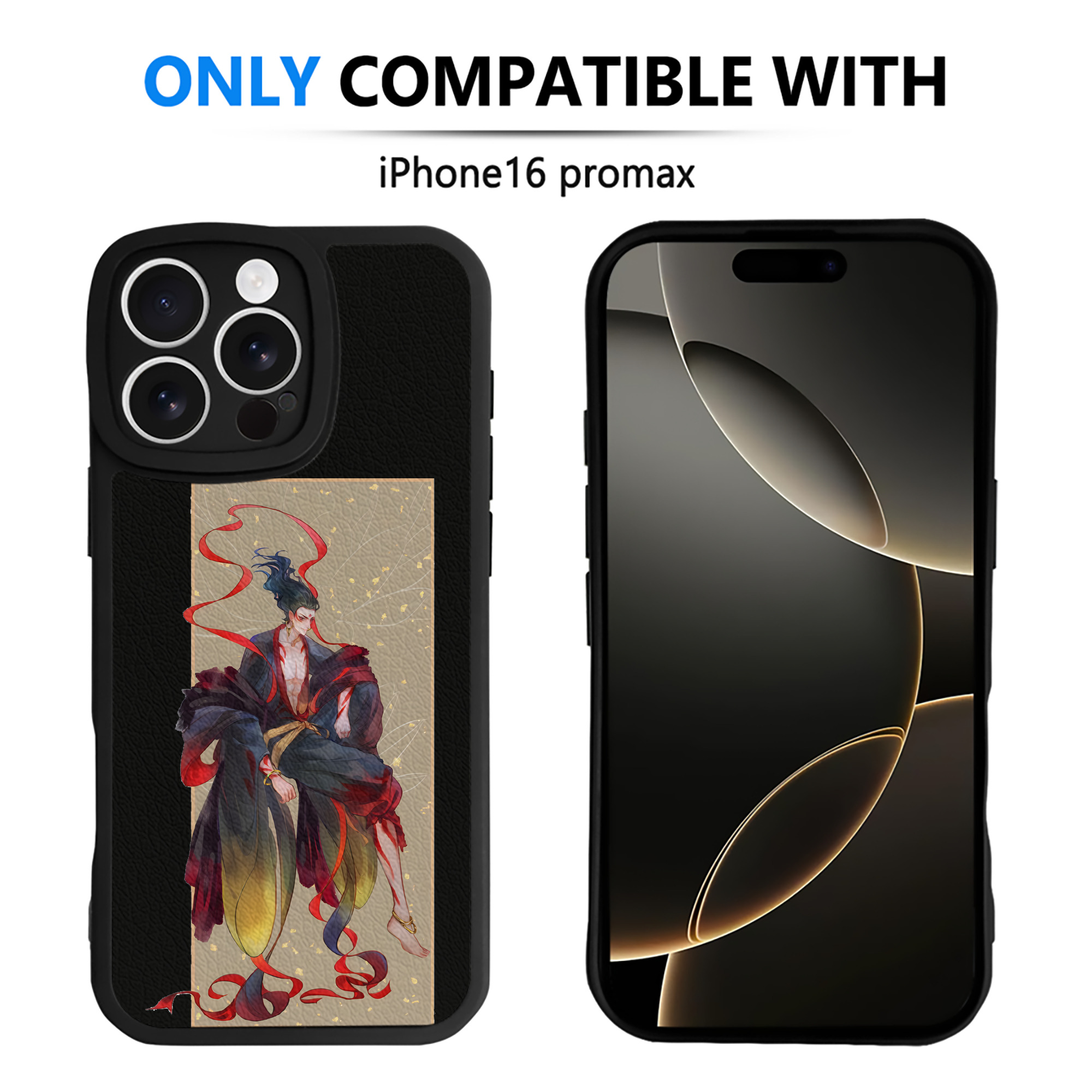 （画像用） Ne Zha 2 ナタ 魔童の大暴れ 【iPhone 16シリーズ対応】シリコンスマホケース（レザー調） 材質：シリコン